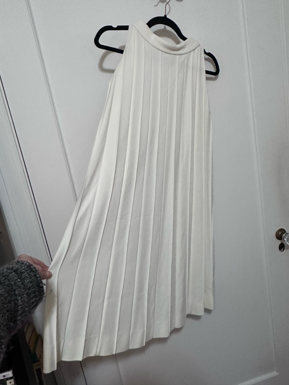 Maison Margiela NWT ivory/ paint print pleated sleeveless midi dress-40 (US 6) - Picture 5 of 16